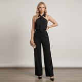 Blouse Halter avec Col à Nouer