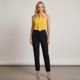 Blouse Halter avec Col à Nouer