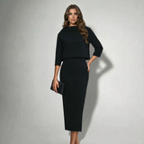 Ensemble Jupe Midi Col Bateau