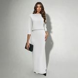 Ensemble Jupe Midi Col Bateau