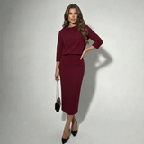 Ensemble Jupe Midi Col Bateau