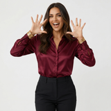 Blouse à col chemise à manches longues