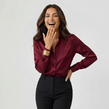 Blouse à col chemise à manches longues