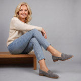 Mocassin à Bout Pointu avec Sangle Contrastante Helen