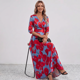 Robe Maxi Wrap Imprimé Floral Leila