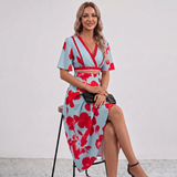 Robe Maxi Wrap Imprimé Floral Leila