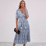Robe Maxi à Franges Florale Amalia