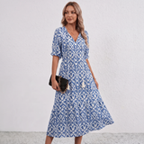 Robe Maxi à Franges Florale Amalia