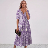 Robe Maxi à Franges Florale Amalia