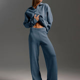 Ensemble Pull Polo Pantalon Large Femme