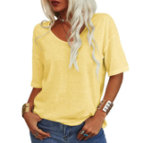 T-shirt Ample Col U Femme