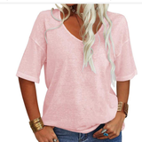 T-shirt Ample Col U Femme