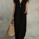 Robe Maxi à Volants Femme