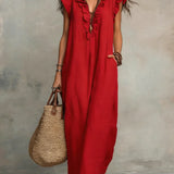 Robe Maxi à Volants Femme