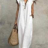 Robe Maxi à Volants Femme