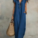 Robe Maxi à Volants Femme
