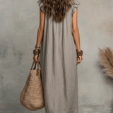 Robe Maxi Volants Poches