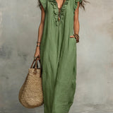 Robe Maxi à Volants Femme