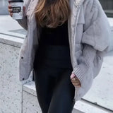 Doudoune Oversize Col Fausse Fourrure Grande Capuche