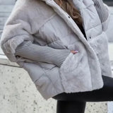 Doudoune Oversize Col Fausse Fourrure Grande Capuche